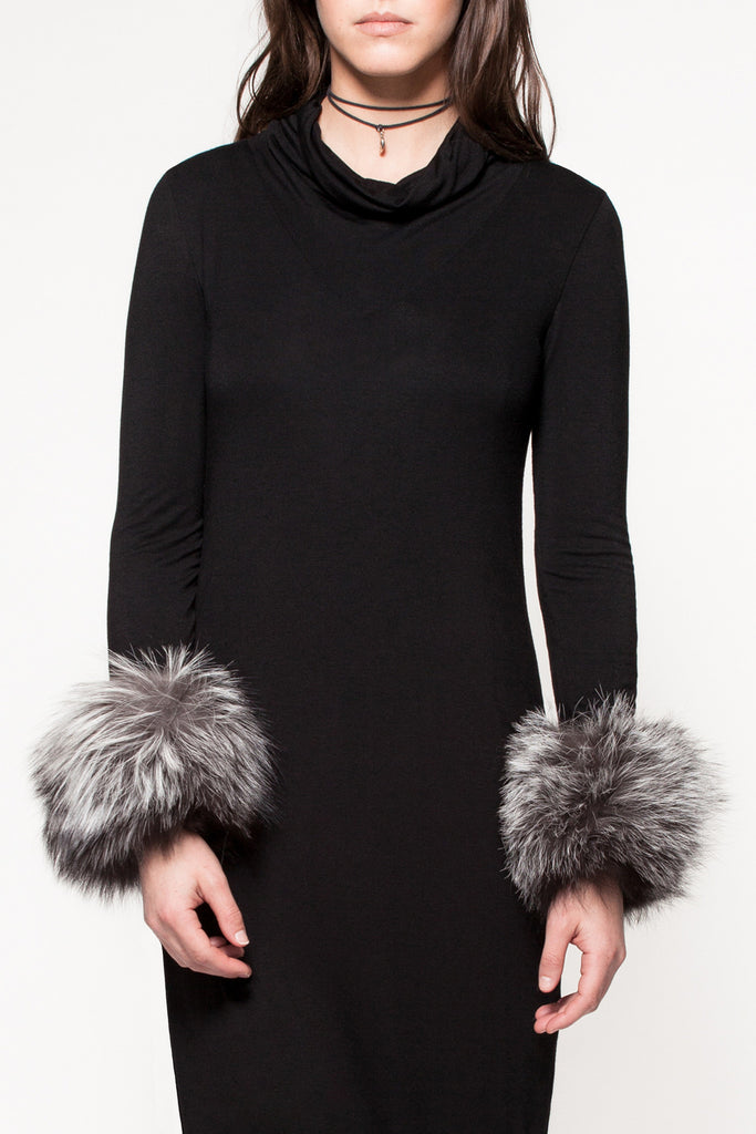 Grey Mix Designer Fur Cuffs | Women Casual and Cocktail Dresses by Canadian designer Masabni Grey Mix Designer Fur Cuffs | Women Casual and Cocktail Dresses by Canadian designer Masabni