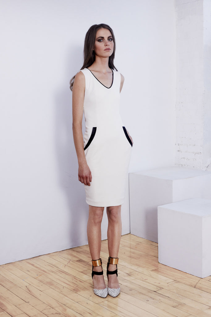 Oxford White - Form Fitting Dress